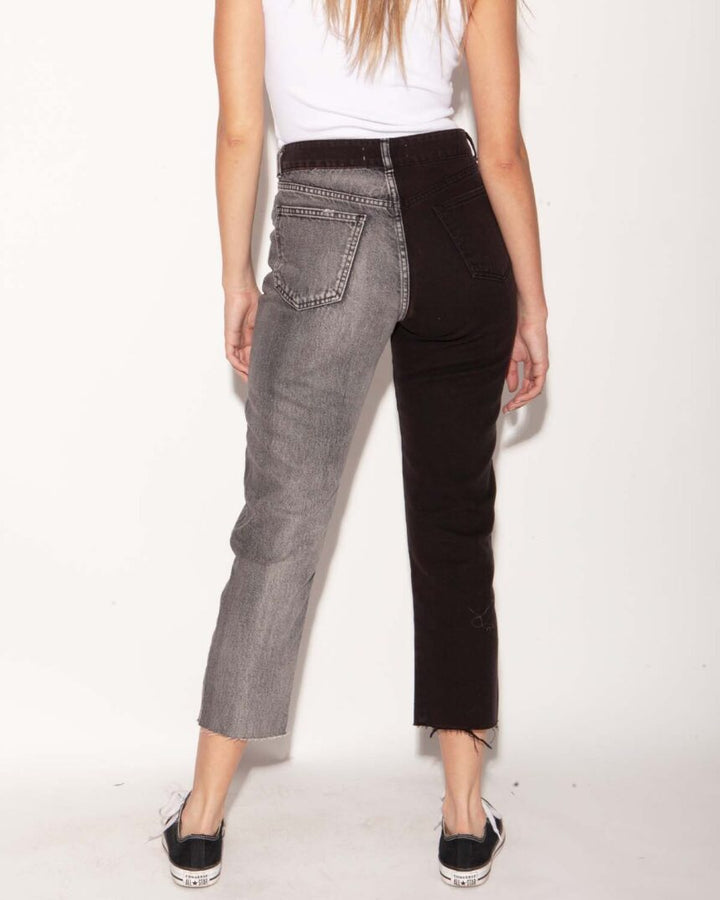 Jeans Rebeca Bicolor Negro
