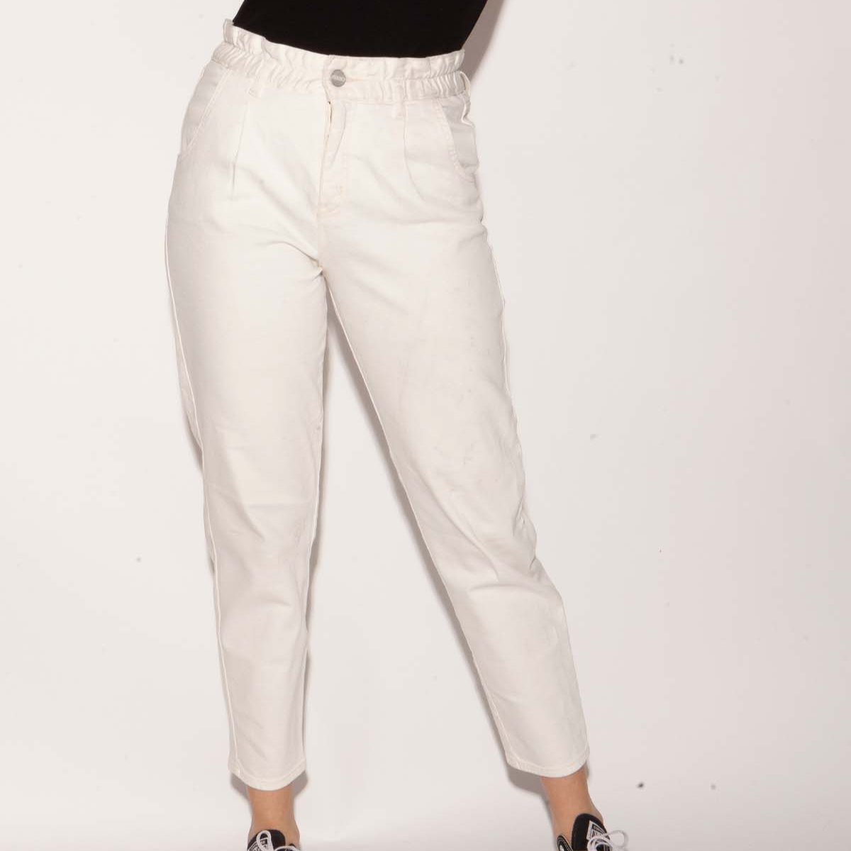 Jeans Flare Paper Bag Crudo