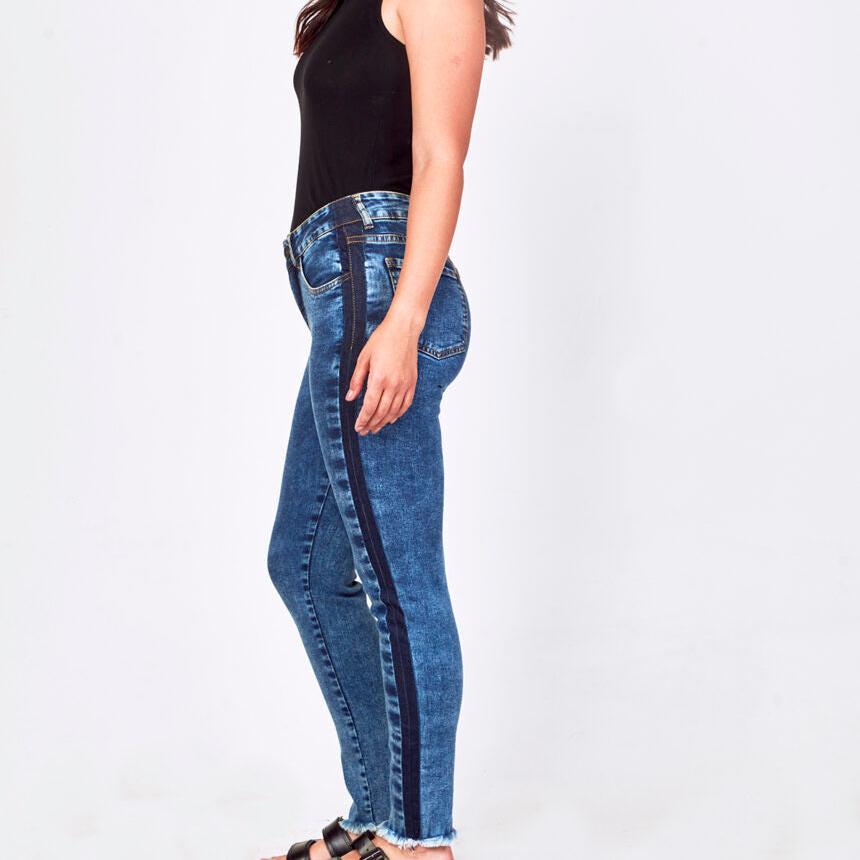 Jeans Florencia Franja Azul