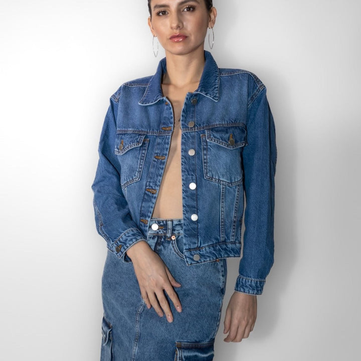 Chaqueta basic azul