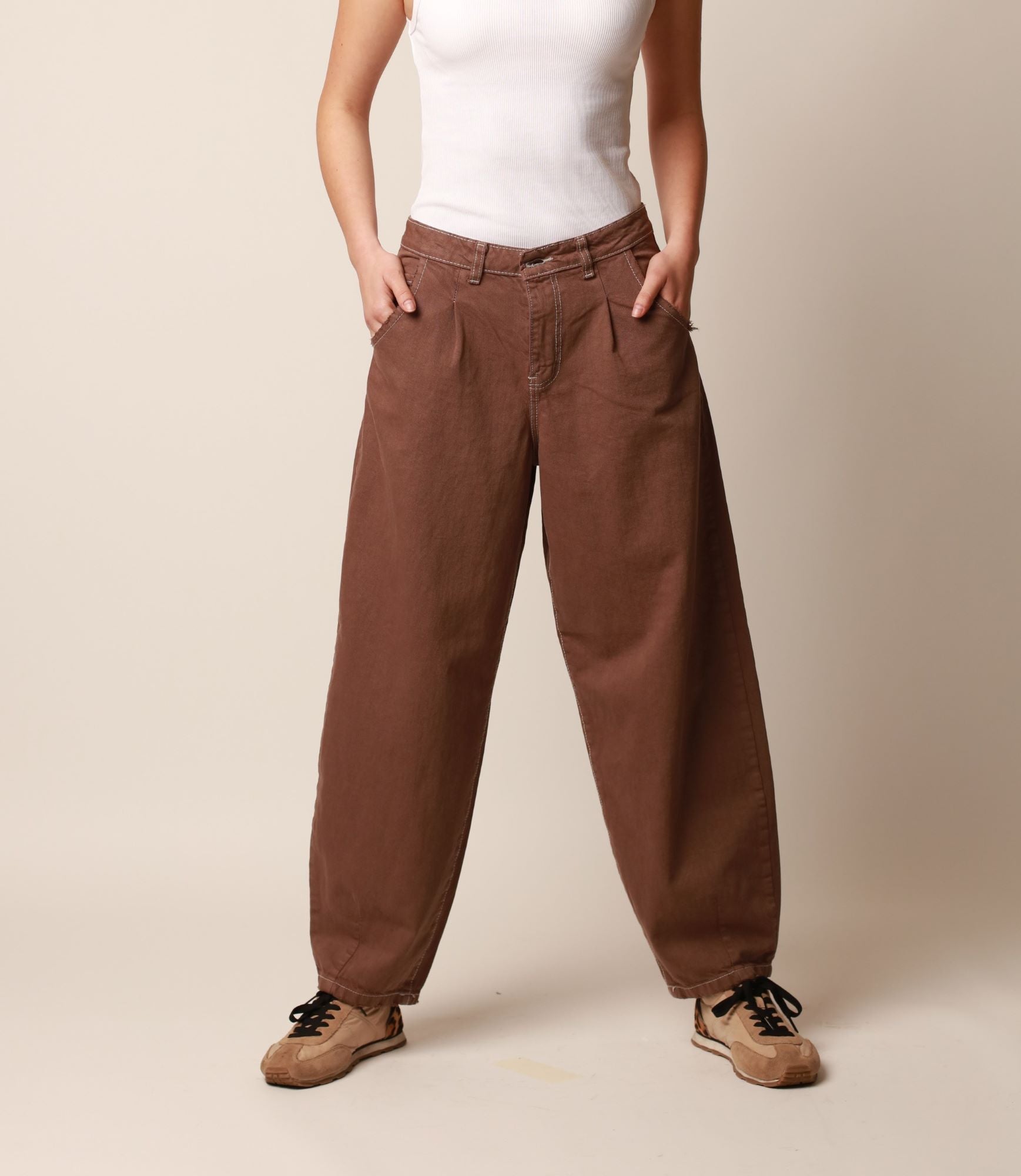 Jeans Globo Bia café