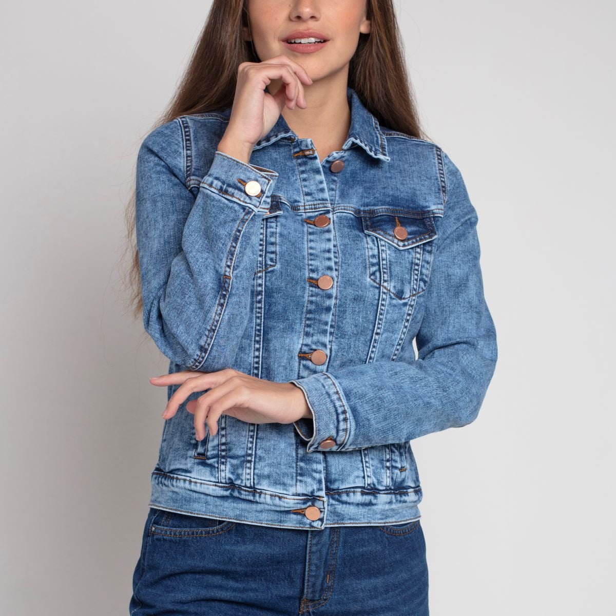 Chaqueta hilda celeste