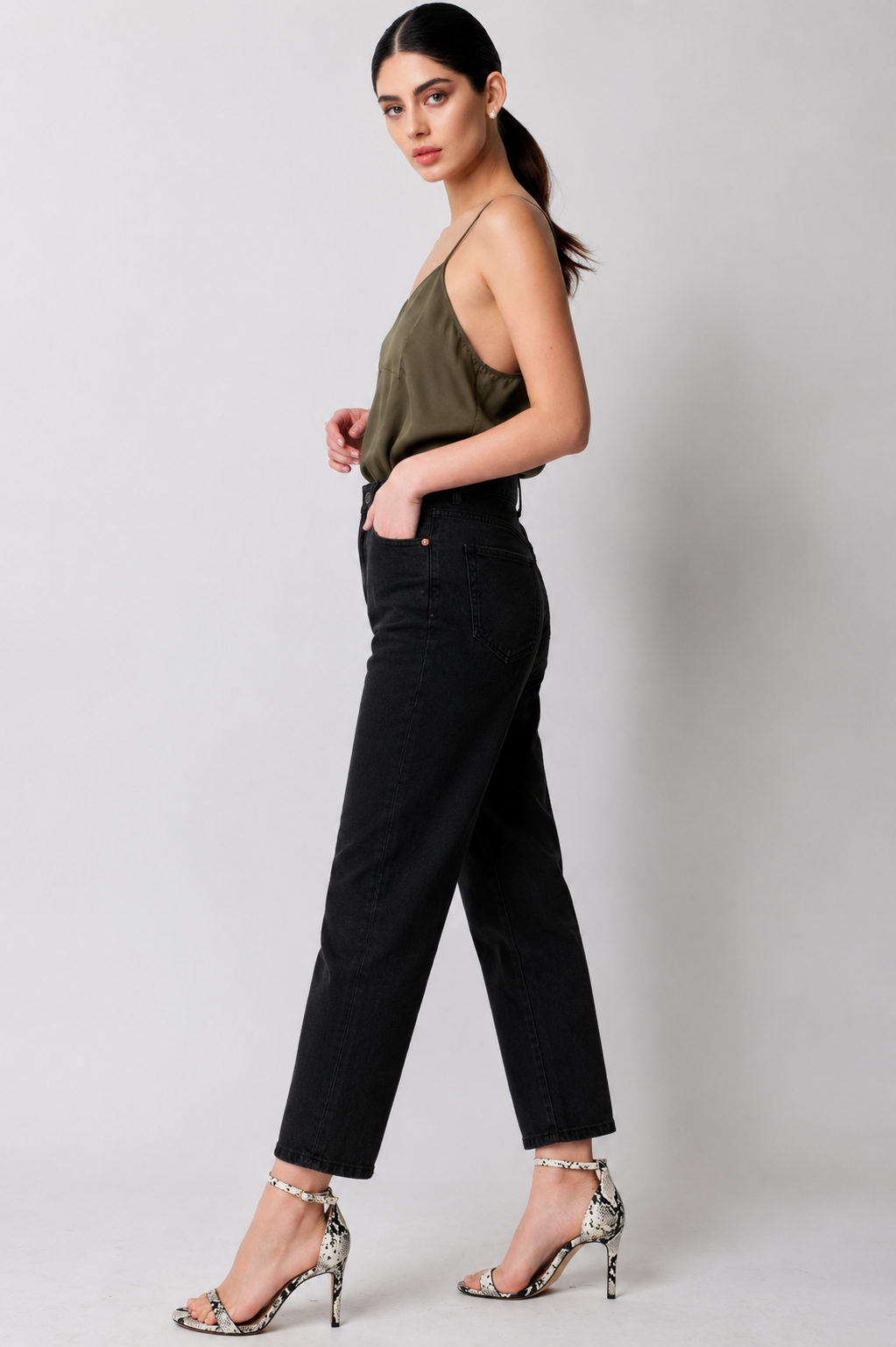 Jeans mom Olivia Negro