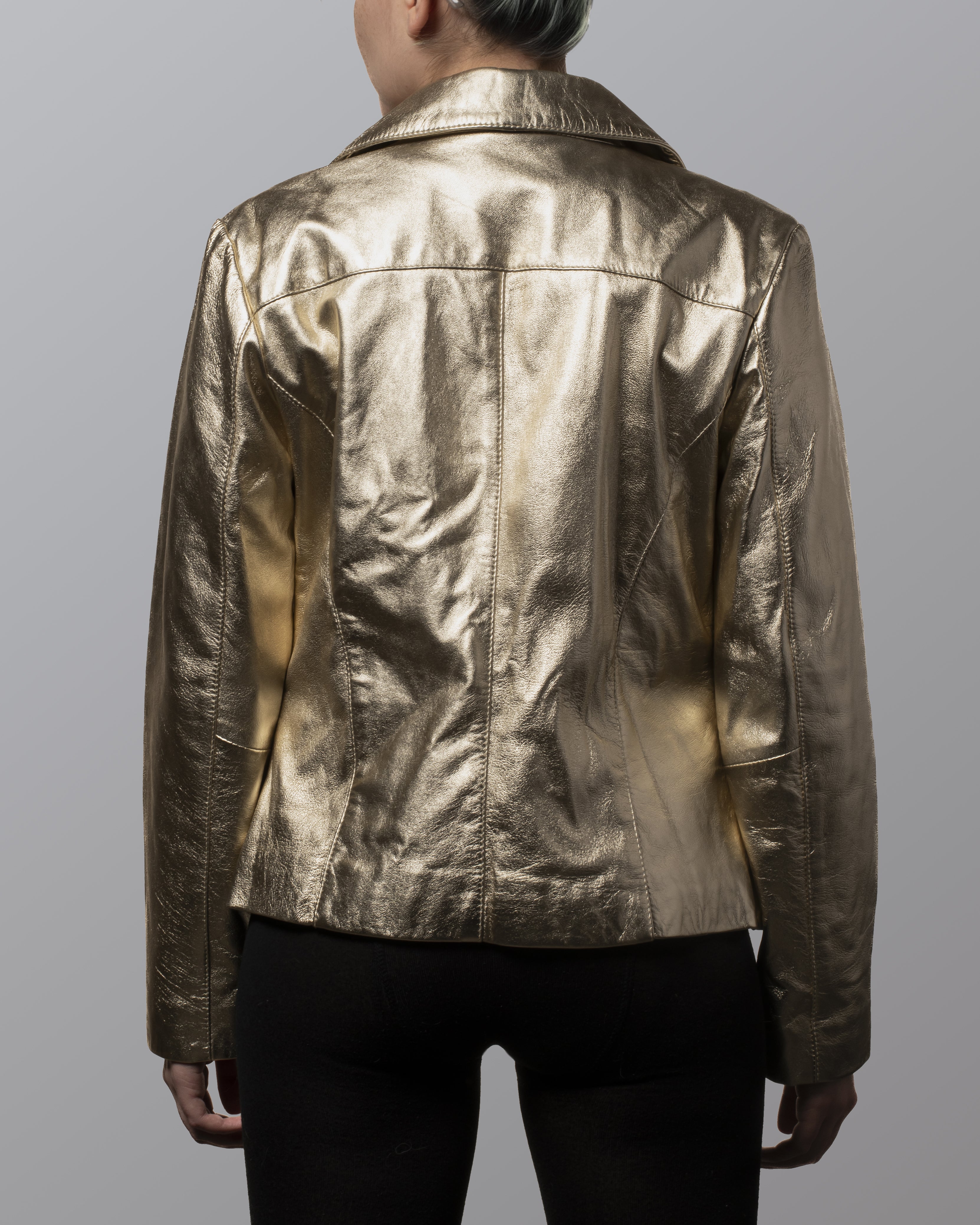 Bleazer dorado claro cuero