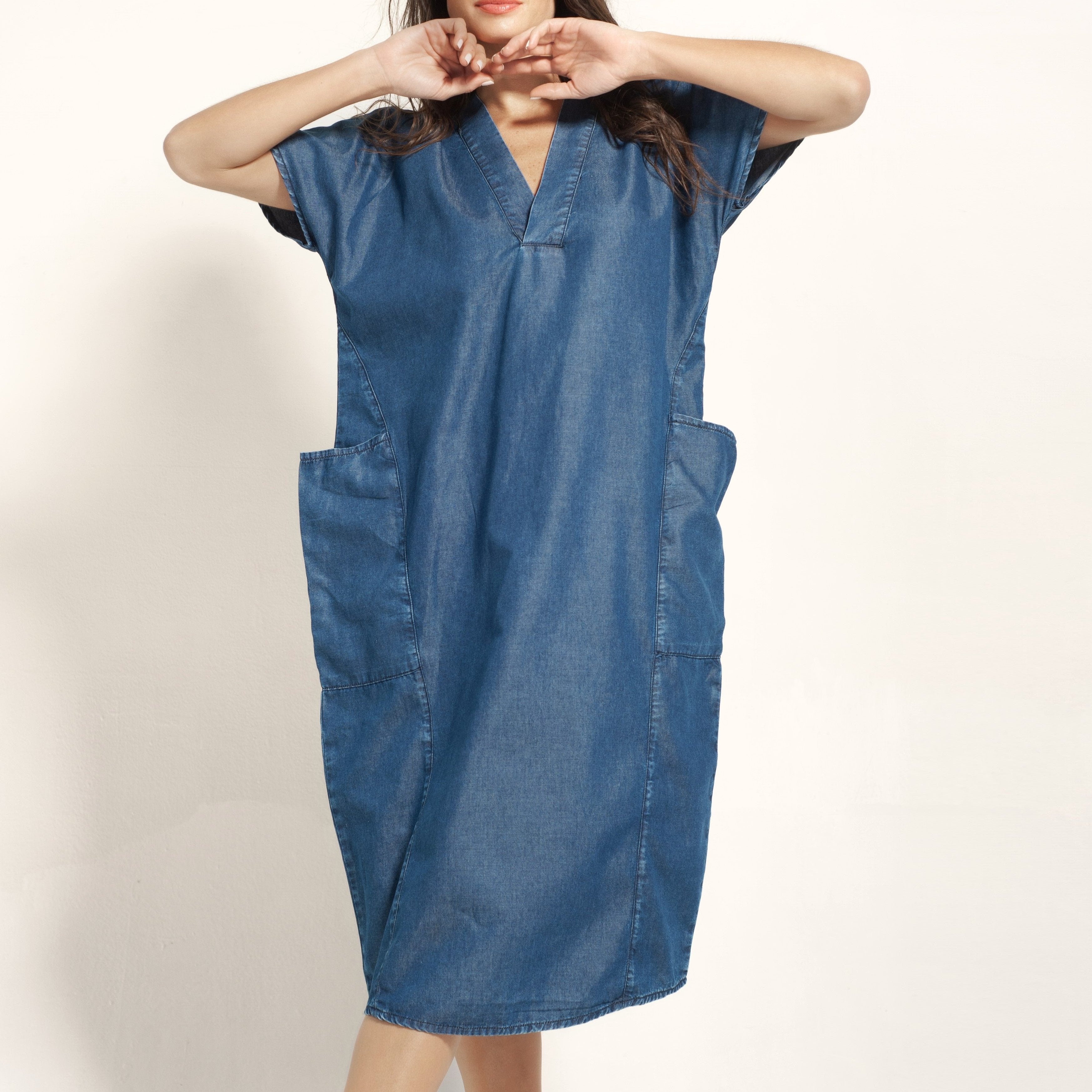 Vestido Globo Denim Azul