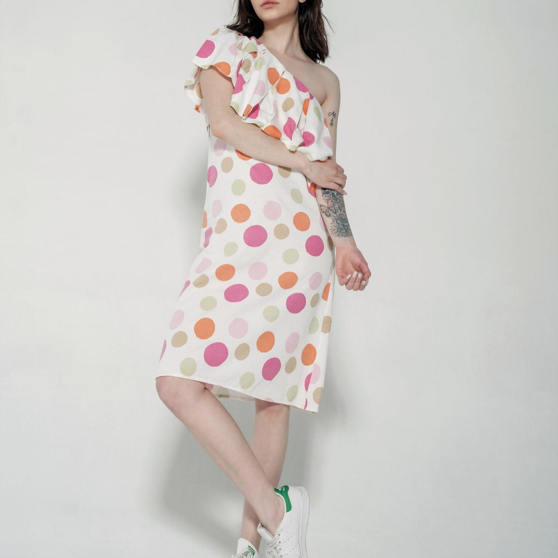 Vestido Volados Lunares Colores
