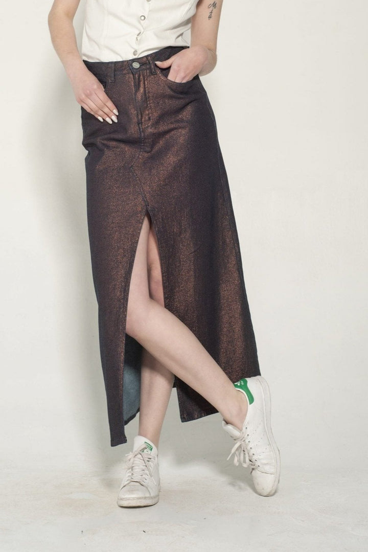 Falda Evase Metalizada