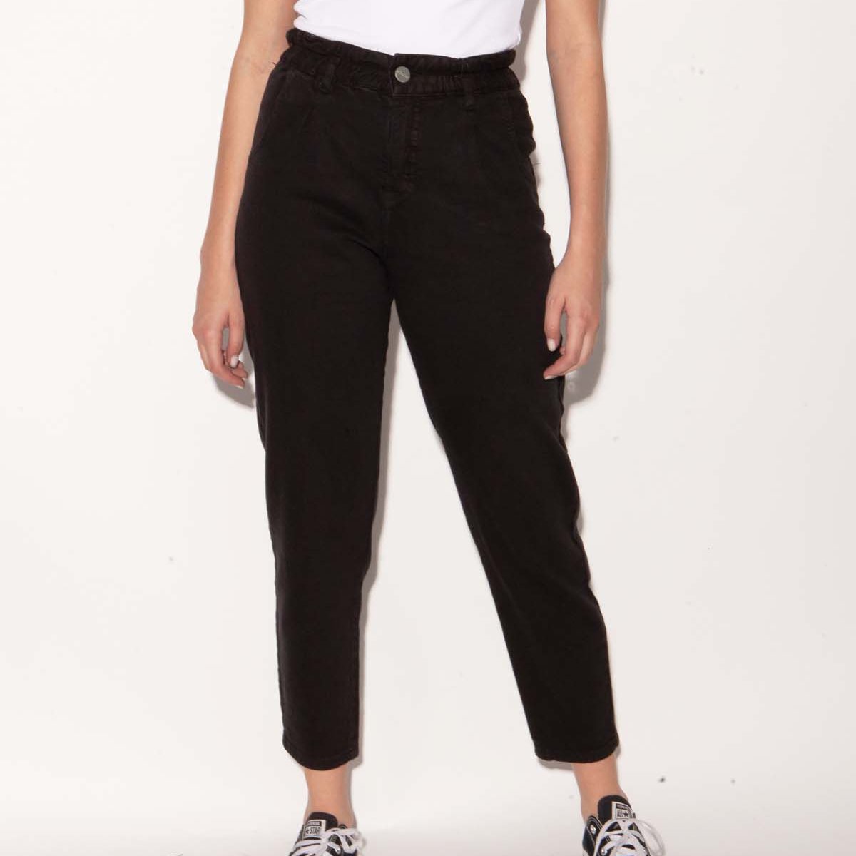 Jeans Paper Bag Negro