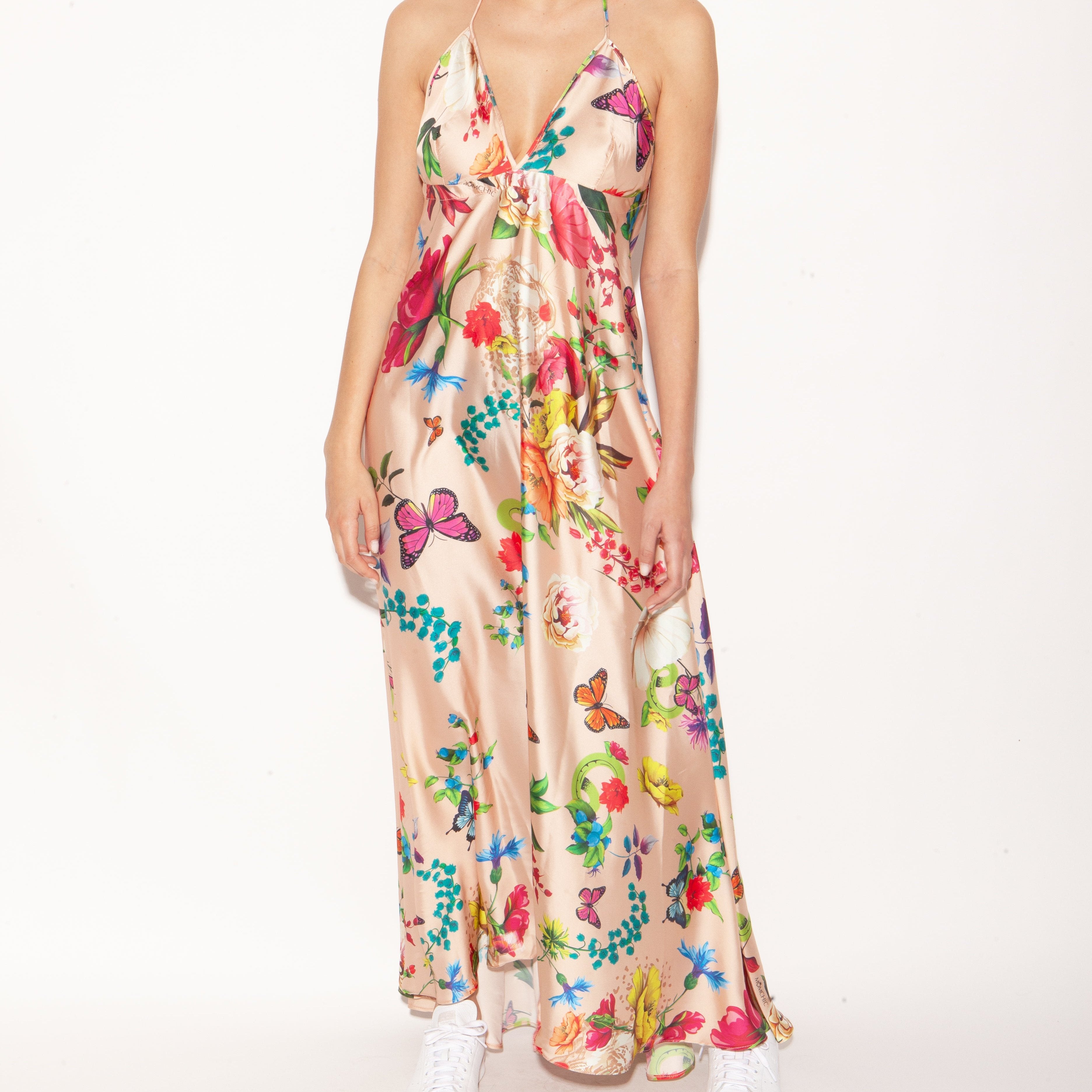 Vestido lía Floral beige