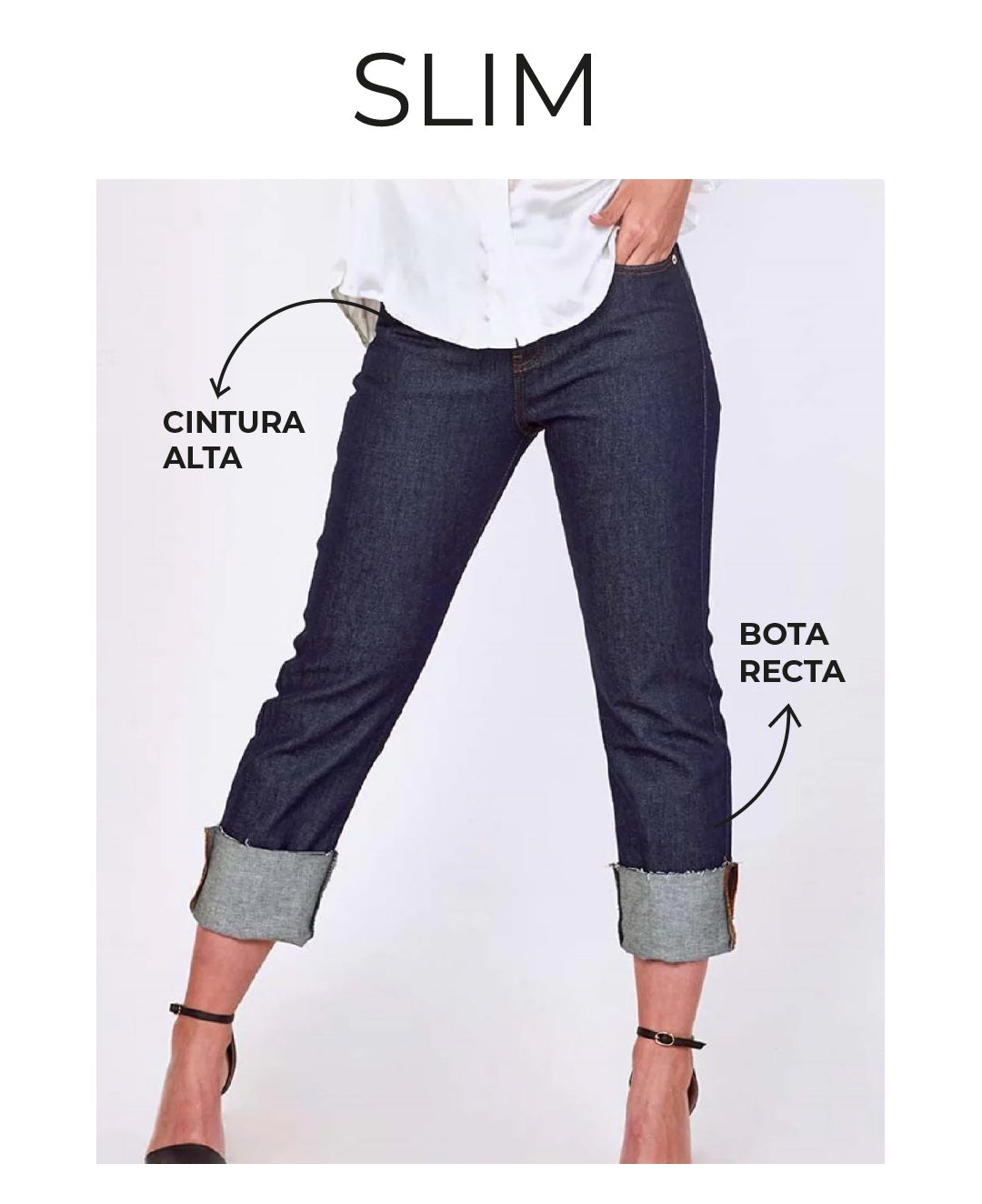 Jeans recto julieta azul