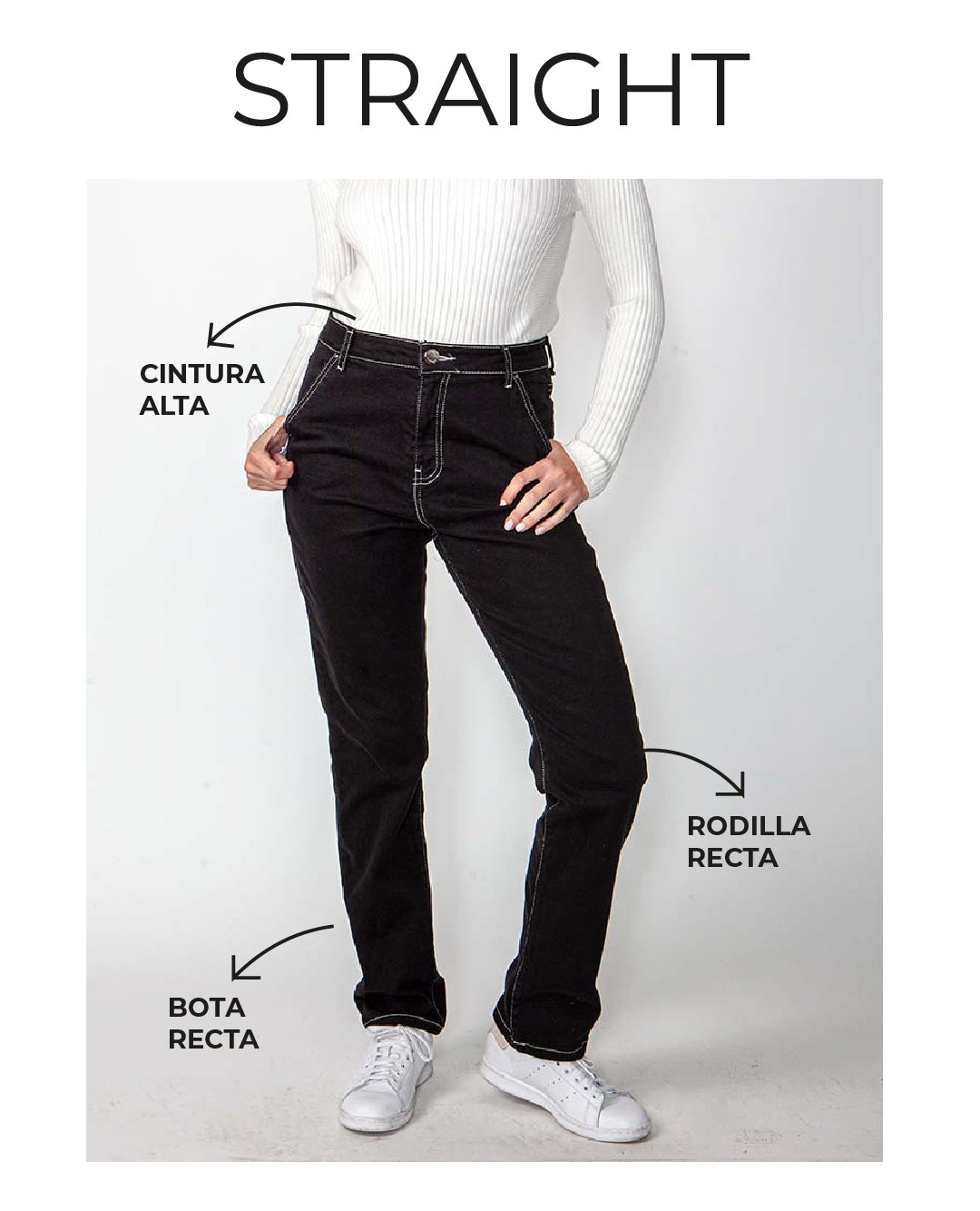 Jeans recto julieta raw