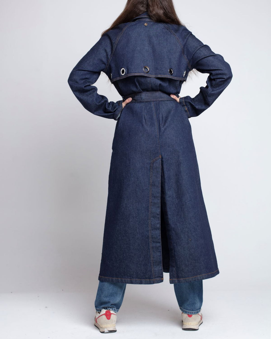 Impermeable Con Ojetillo Denim