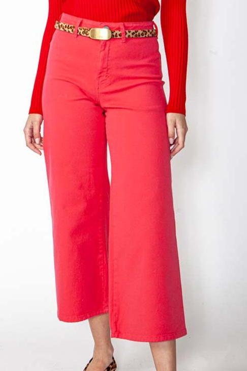 Jeans culotte fucsia