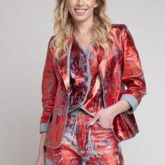 Bleazer Traje Twig Celeste Folia Roja
