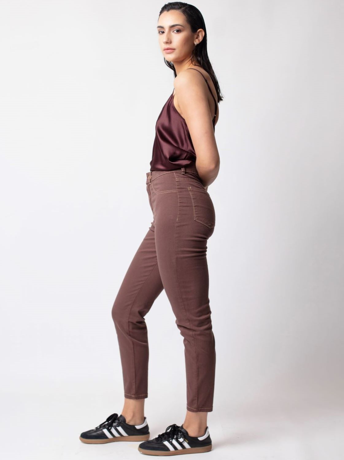 Leggins Skinny basico café