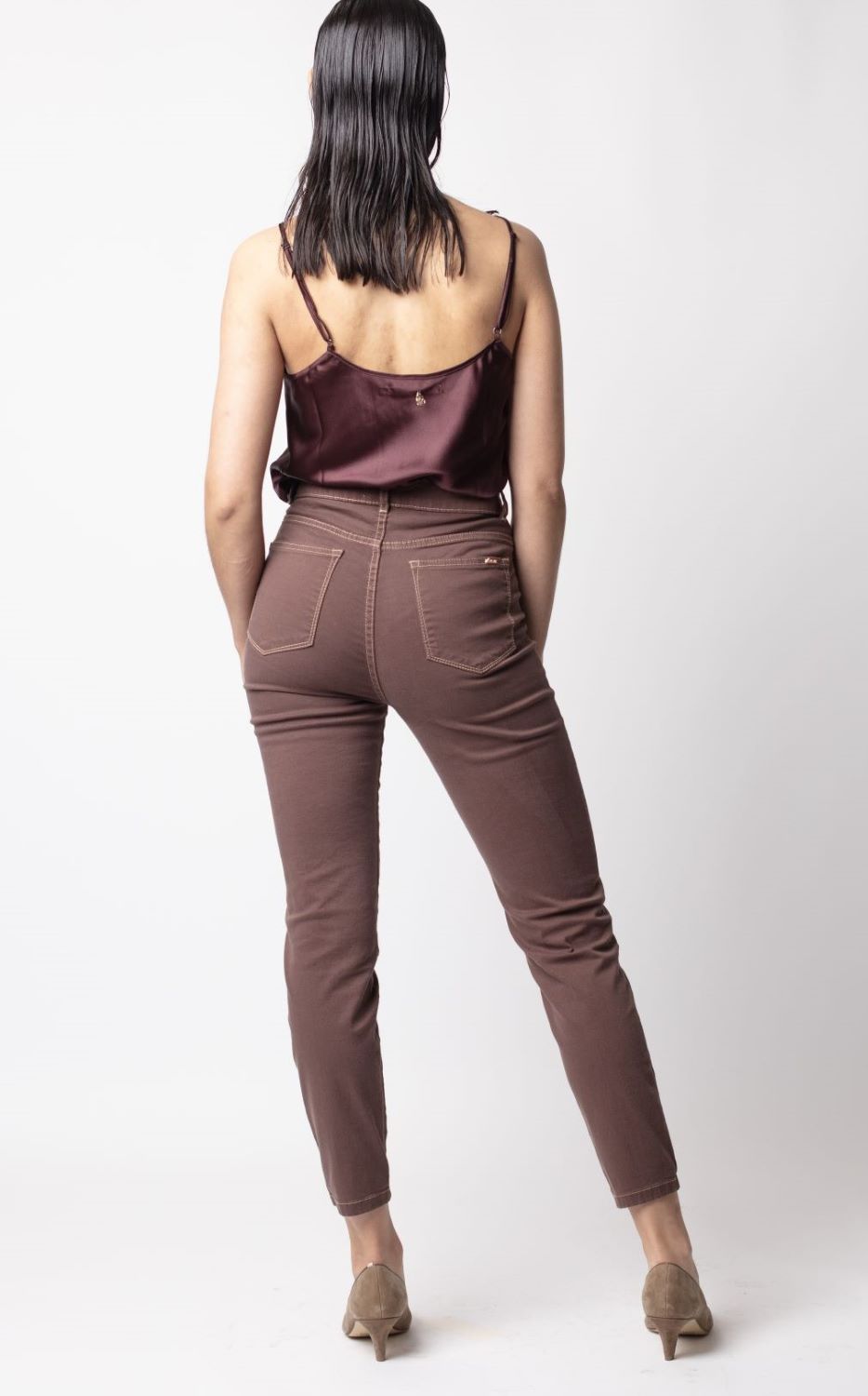 Leggins Skinny basico café
