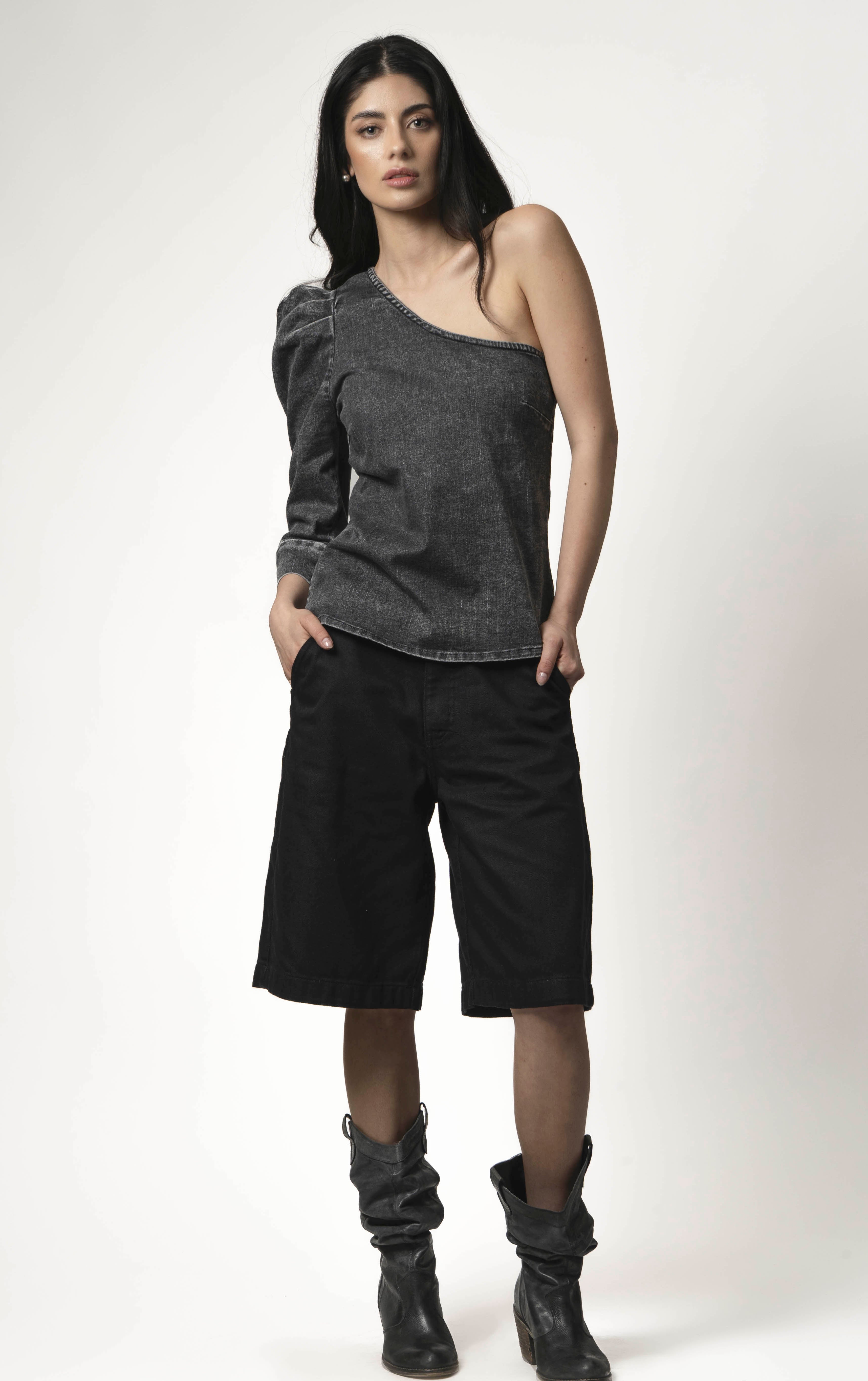 BERMUDA PALAZO NEGRO