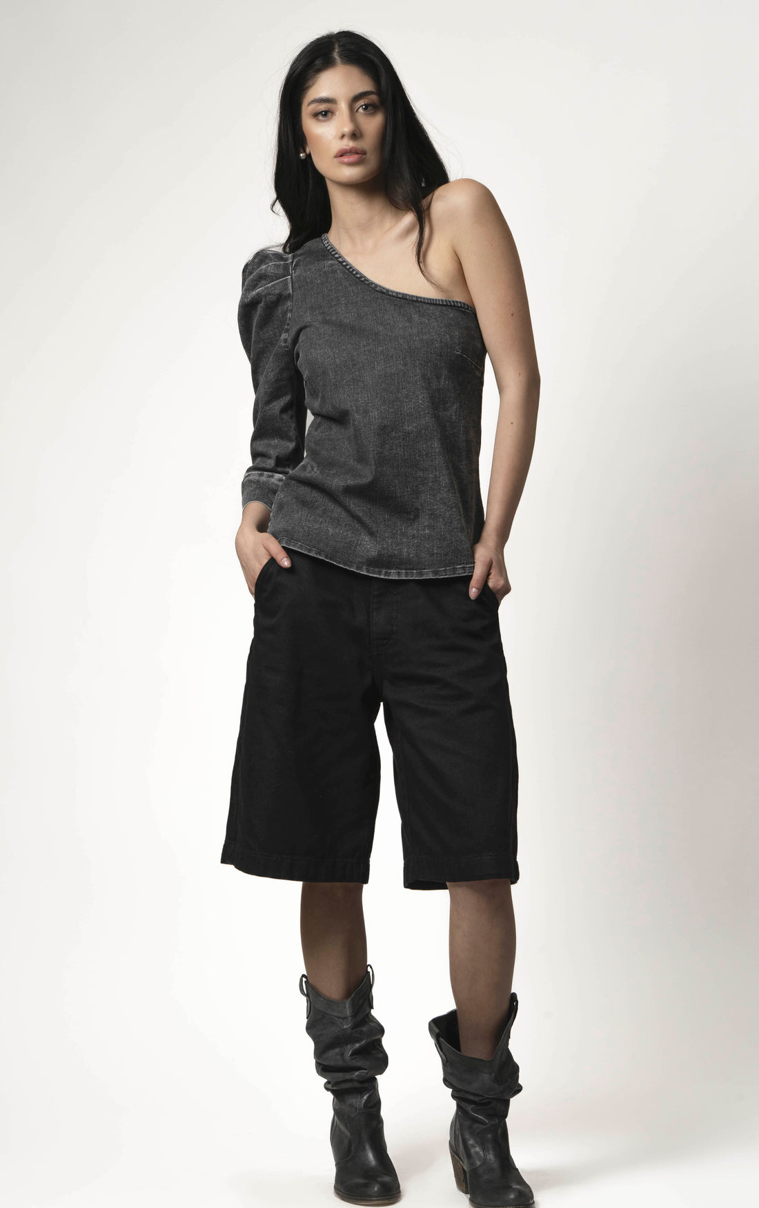 BERMUDA PALAZO NEGRO