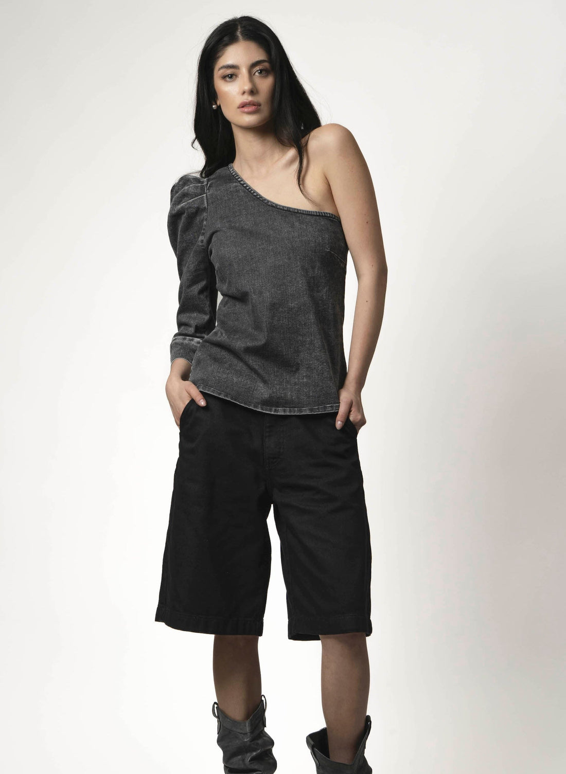 BERMUDA PALAZO NEGRO