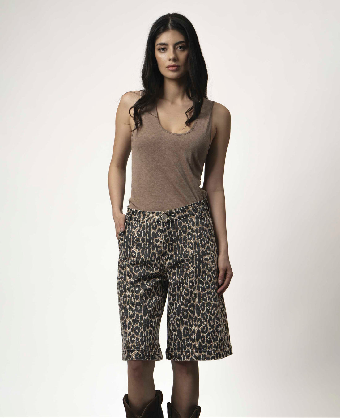BERMUDA PALAZO ANIMAL PRINT