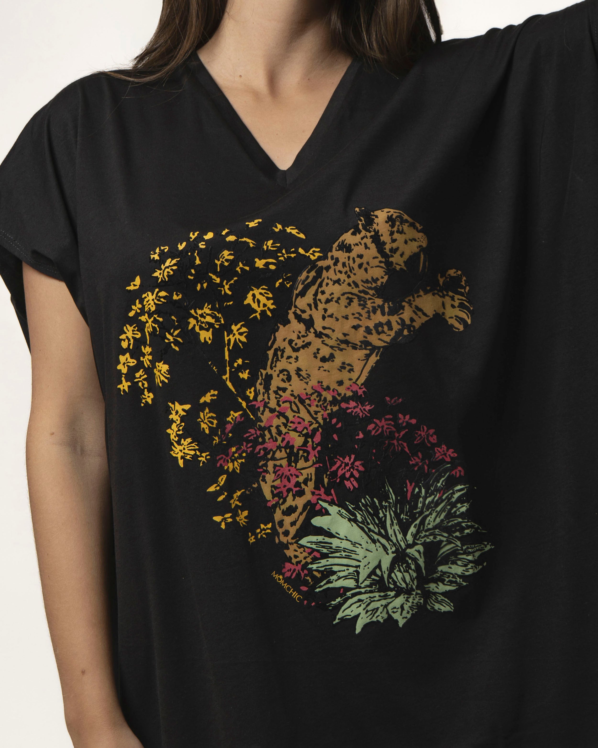 VESTIDO MIDI ESTAMPADO TIGRE