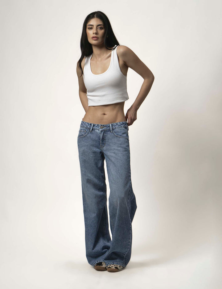 JEANS TIRO BAJO NOLITA CELESTE