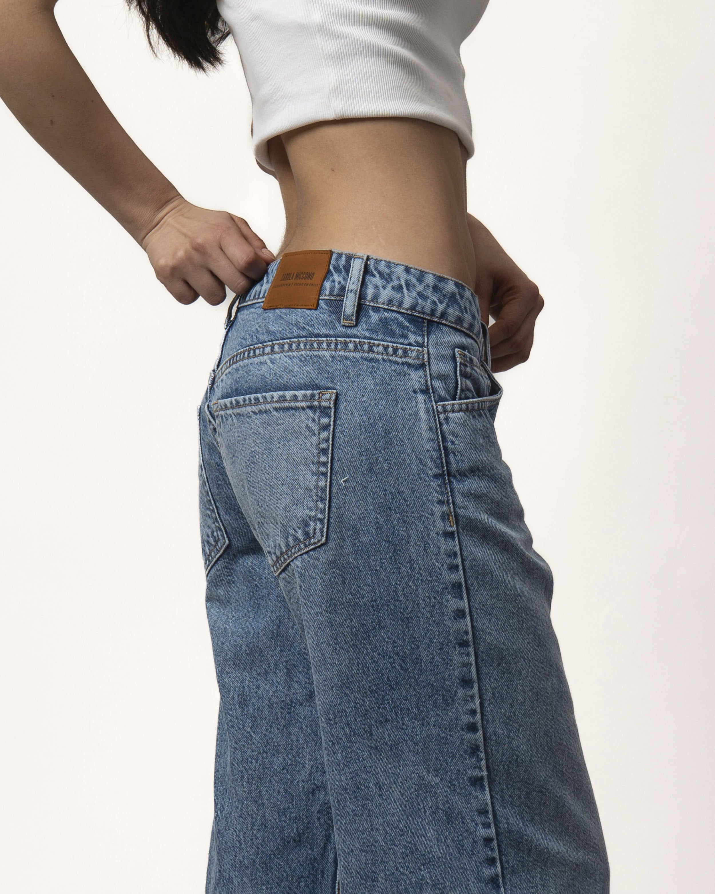 JEANS TIRO BAJO NOLITA CELESTE