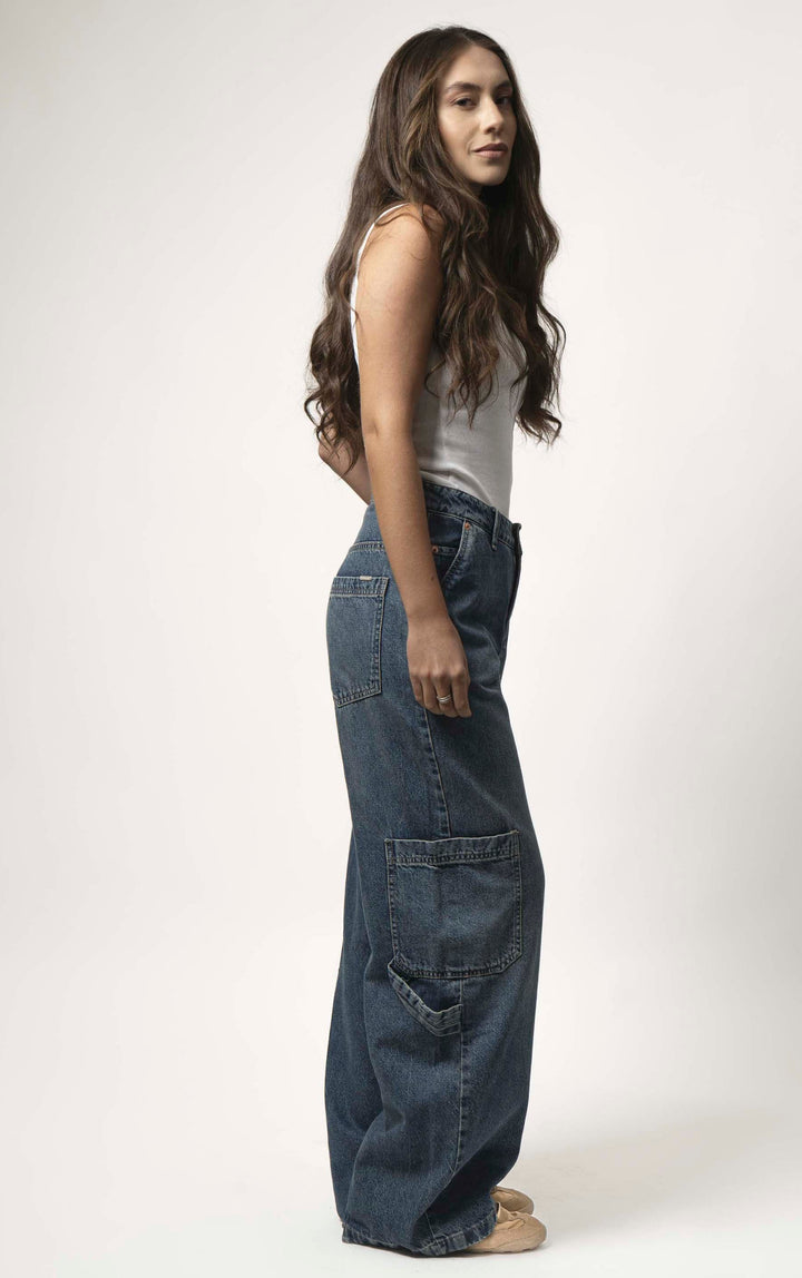 Jeans Miranda Extra Baggy contraste amarillo