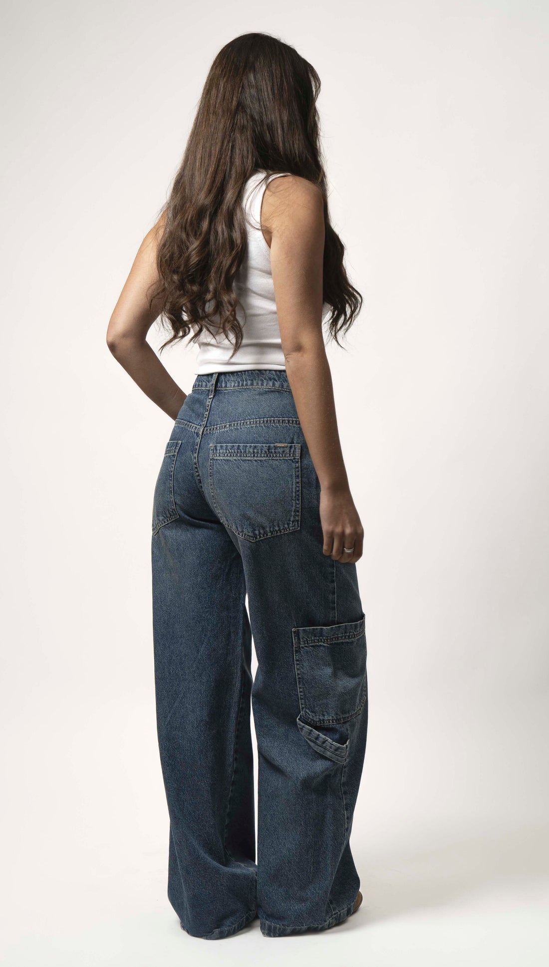 Jeans Miranda Extra Baggy contraste amarillo