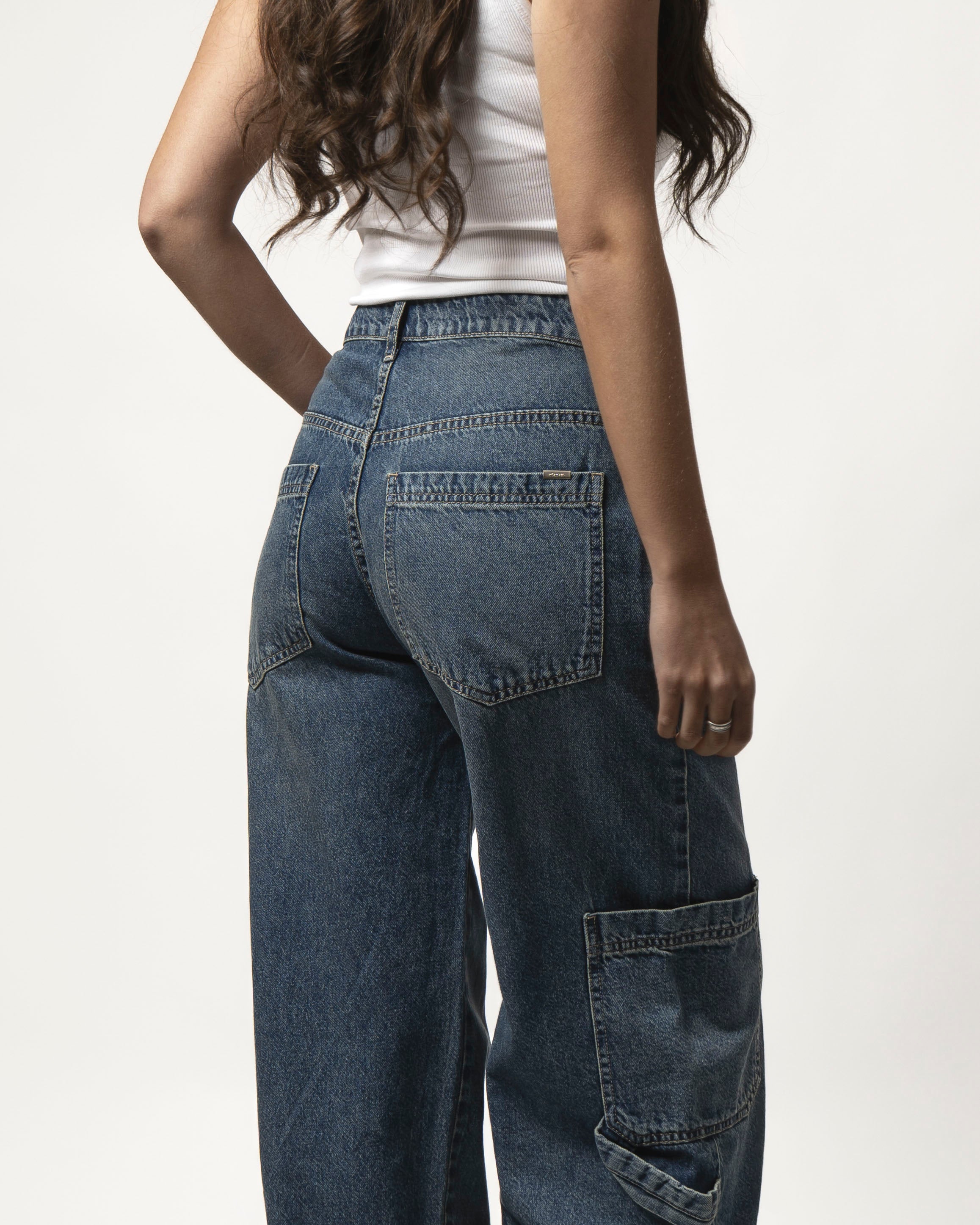 Jeans Miranda Extra Baggy contraste amarillo