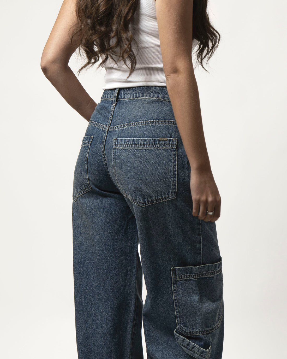 Jeans Miranda Extra Baggy contraste amarillo