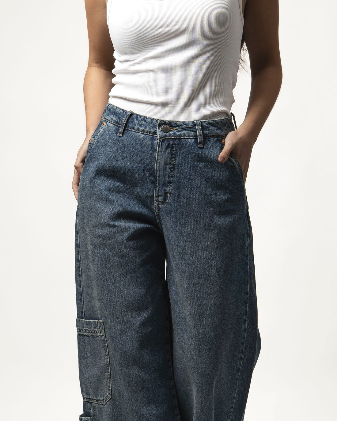 Jeans Miranda Extra Baggy contraste amarillo