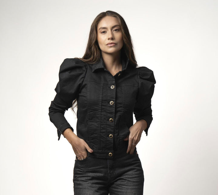 CHAQUETA GLOBO NEGRA