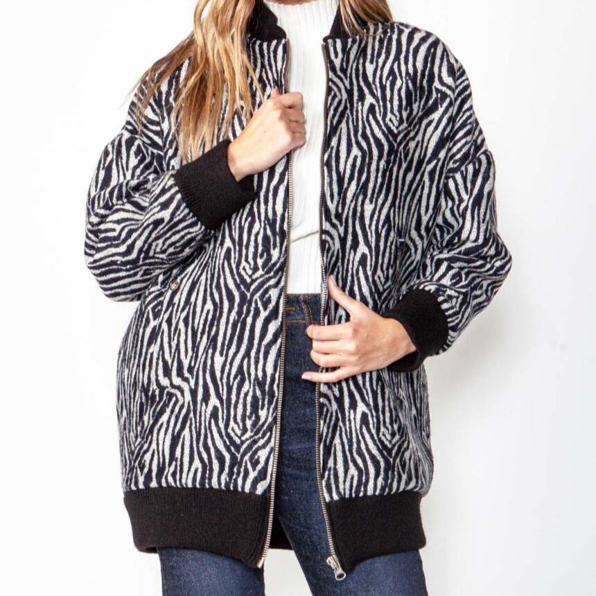 Chaqueta combinada lana Bomber Penelope