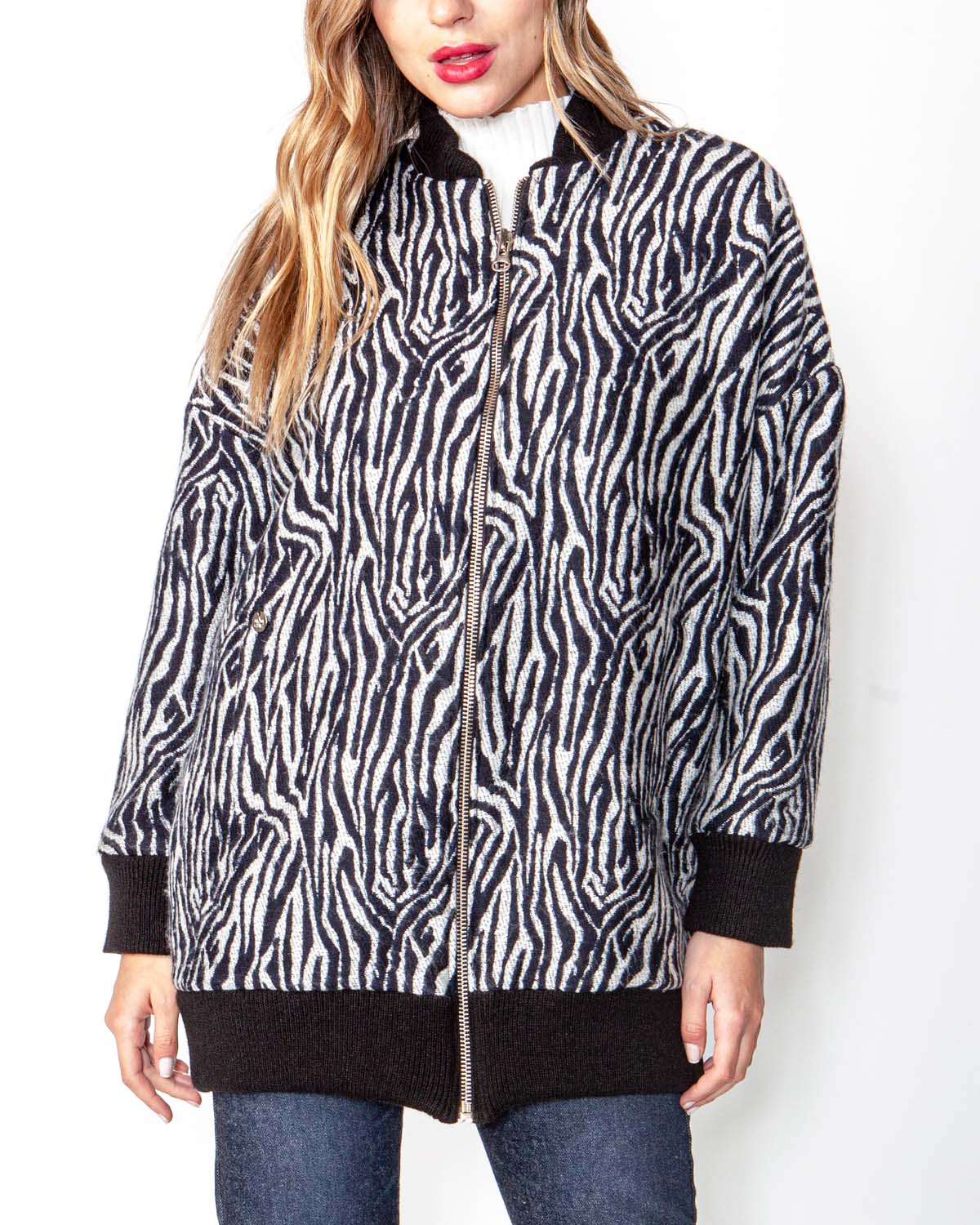 Chaqueta combinada lana Bomber Penelope