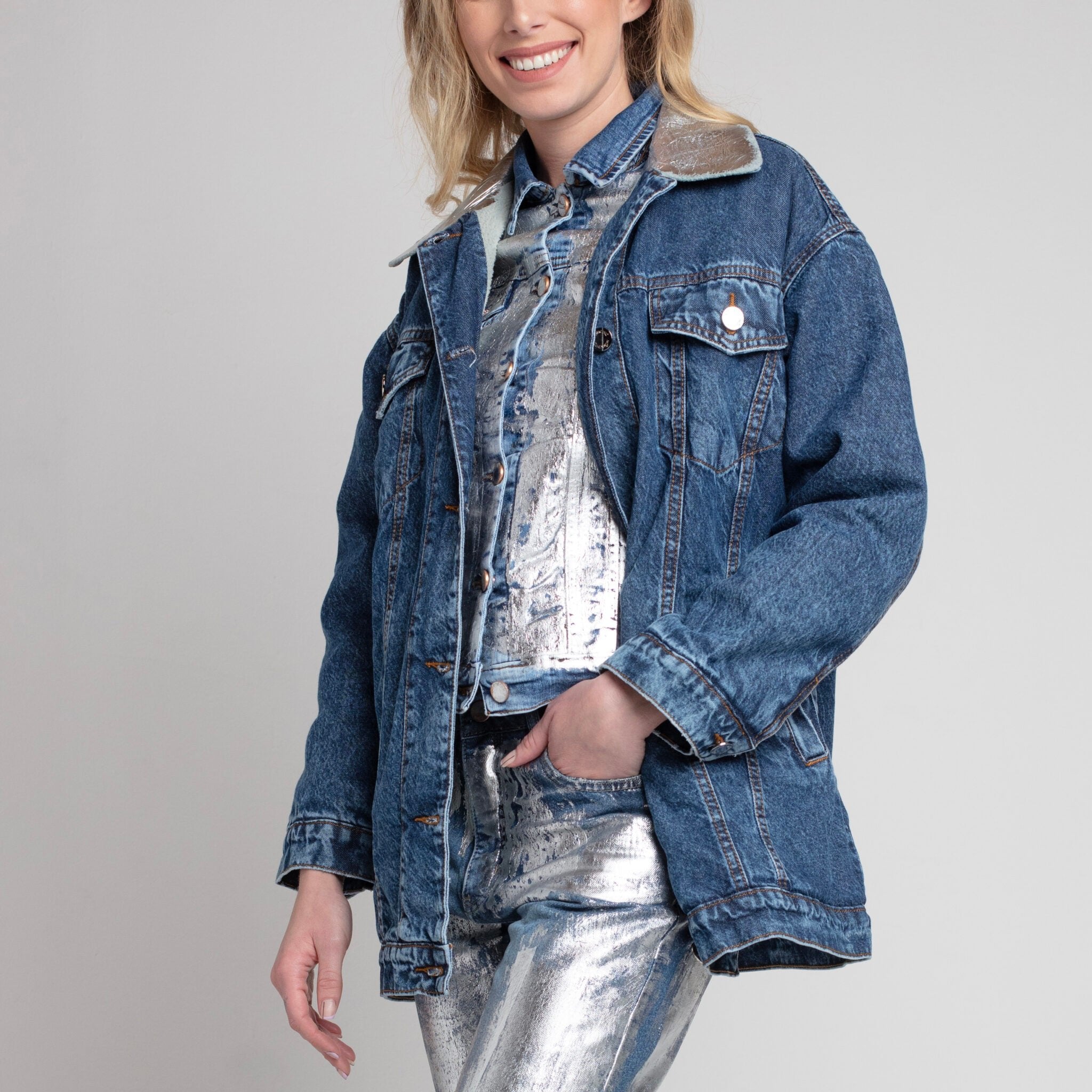 Chaqueta Chiporro Cuello Metalizado