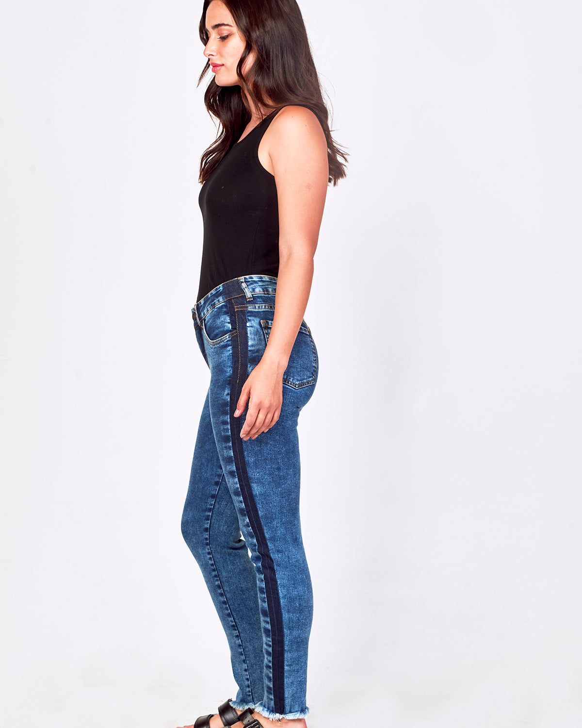 Jeans Florencia Franja Azul
