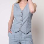 Chaleco Traje Twig Celeste