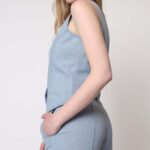 Chaleco Traje Twig Celeste