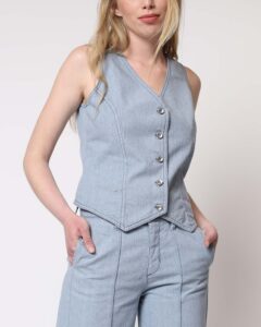 Chaleco Traje Twig Celeste