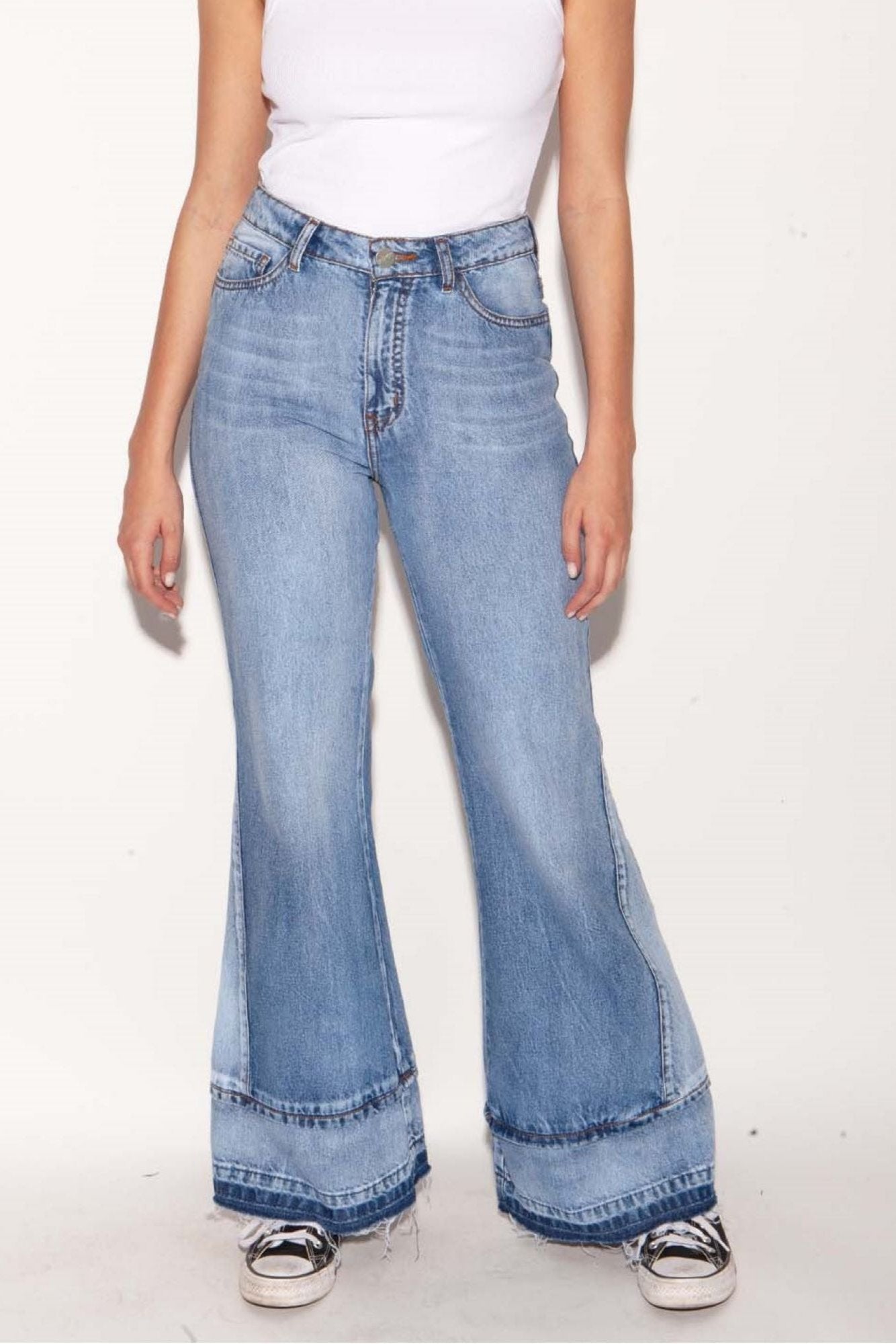 Jeans Flare Ella celeste