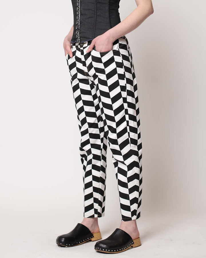 Jeans Mom Estampado Rombo