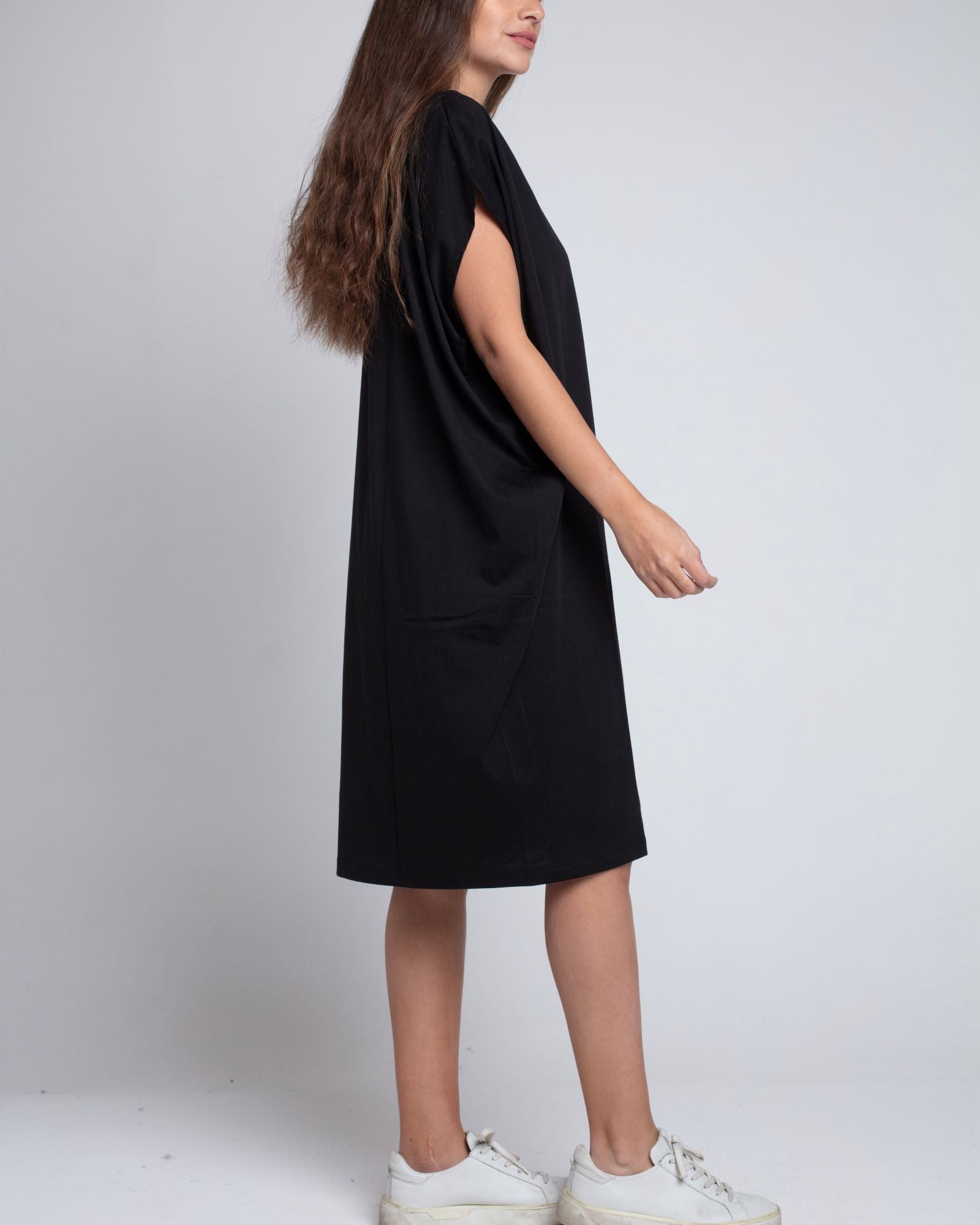 Vestido Midi algodón pima negro