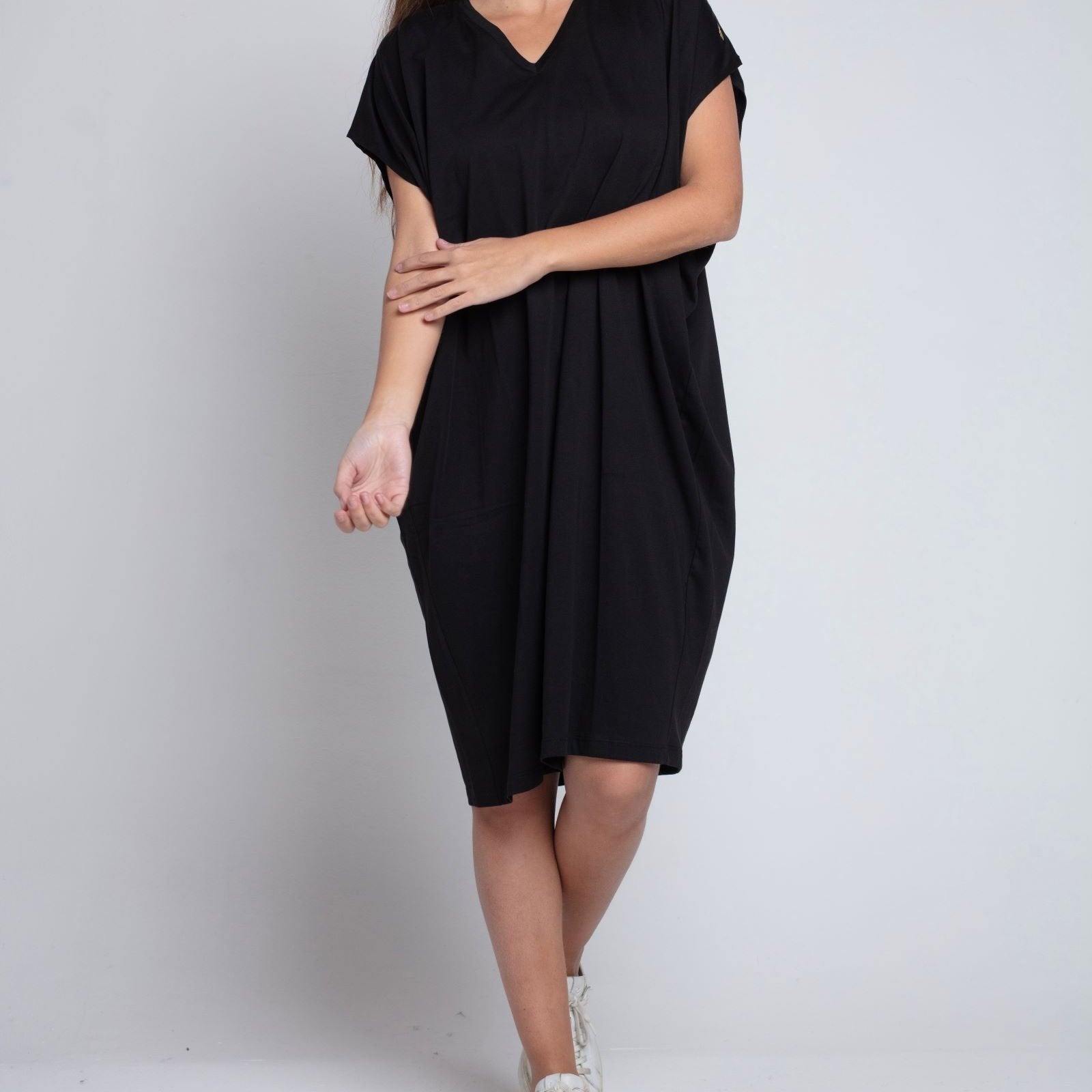 Vestido Midi algodón pima negro