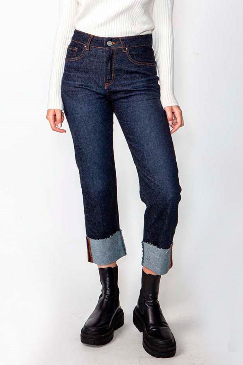Jeans recto julieta raw