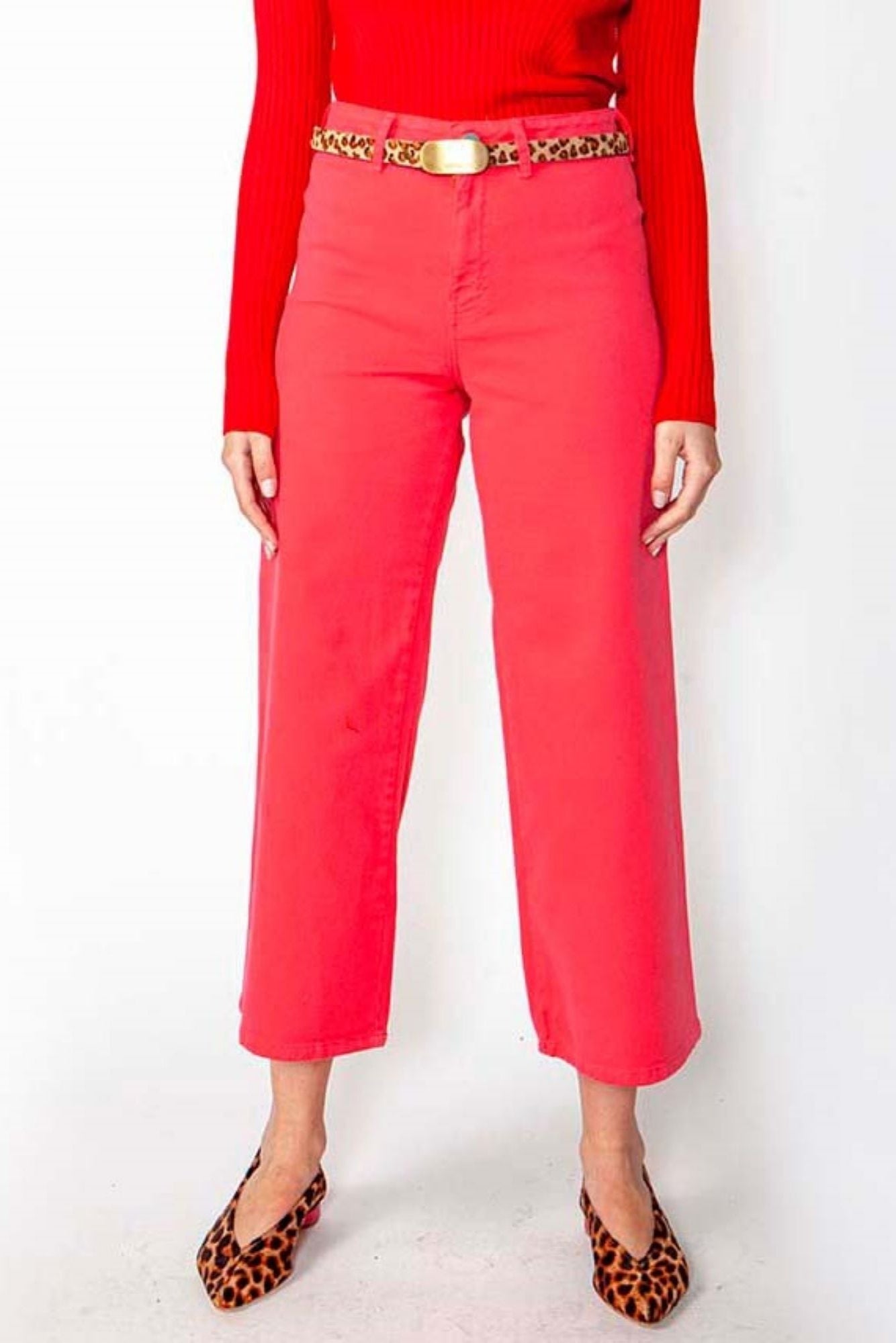 Jeans culotte fucsia