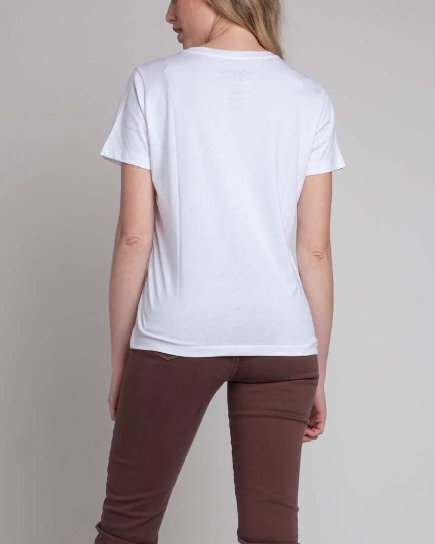 Polera básica algodón pima blanca